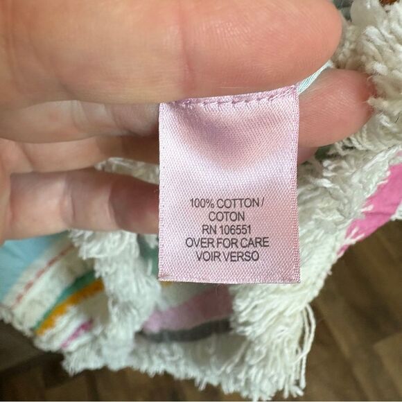 Calypso St. Barth Multicolor Horizontal Stripe Dress Embroidered Detailed Edges - Picture 9 of 12